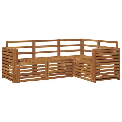 Set divani 4 pcs Naturale Legno di Acacia Massello vidaXL