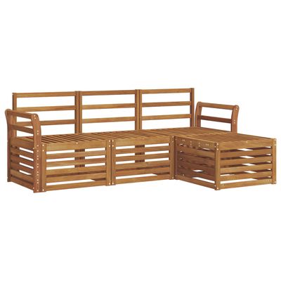 Set di divani da esterno 4 pcs Naturale vidaXL