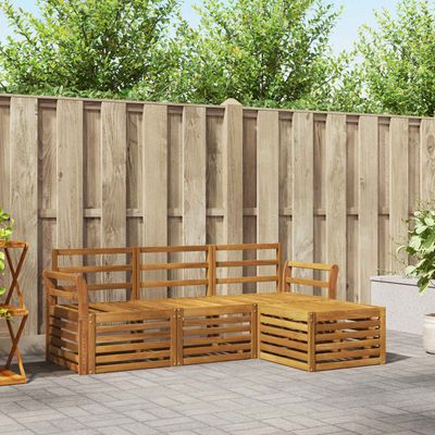 Set di divani da esterno 4 pcs Naturale vidaXL