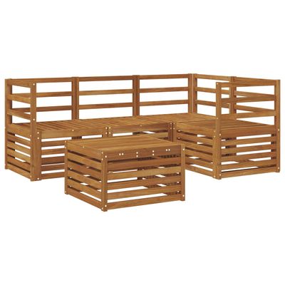 Set di divani da esterno 5 pcs Naturale vidaXL