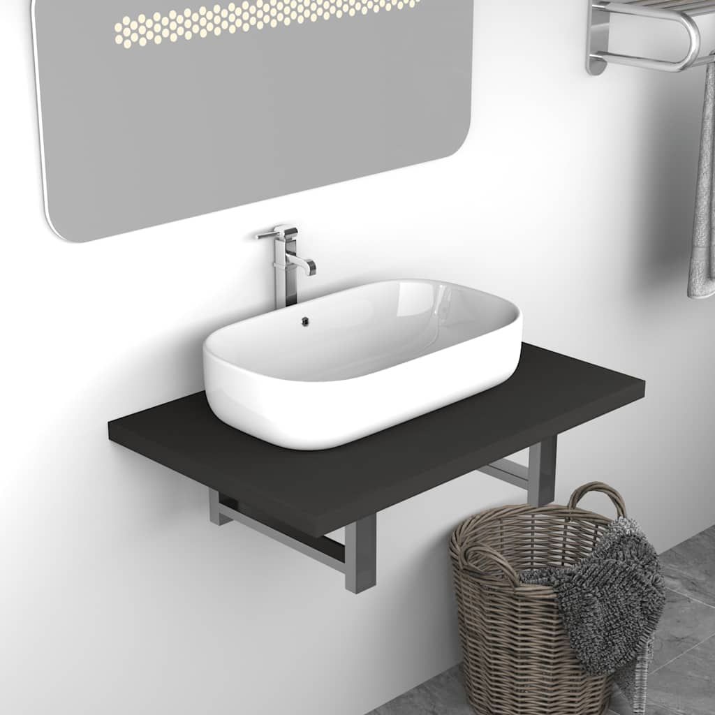 Mobile da Bagno Grigio 60x40x16,3 cm vidaXL