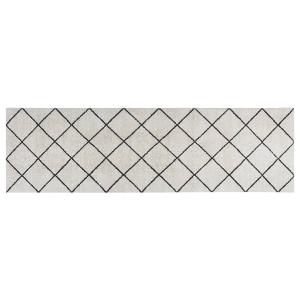 Tappeto da Cucina Lavabile Quadri 60x180 cm Velluto vidaXL