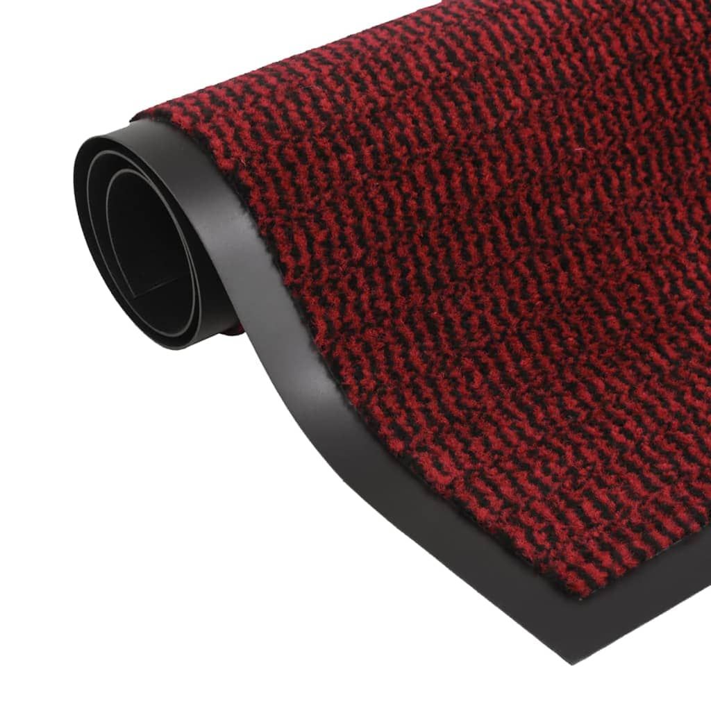 Tappeti Antipolvere 2 pz Rettangolari Trapuntati 80x120cm Rossi vidaXL