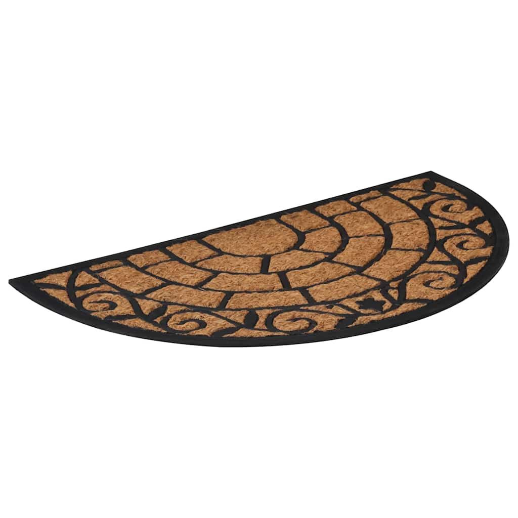 Zerbino Mezzo Rotondo 45x75 cm in Gomma e Fibra di Cocco vidaXL