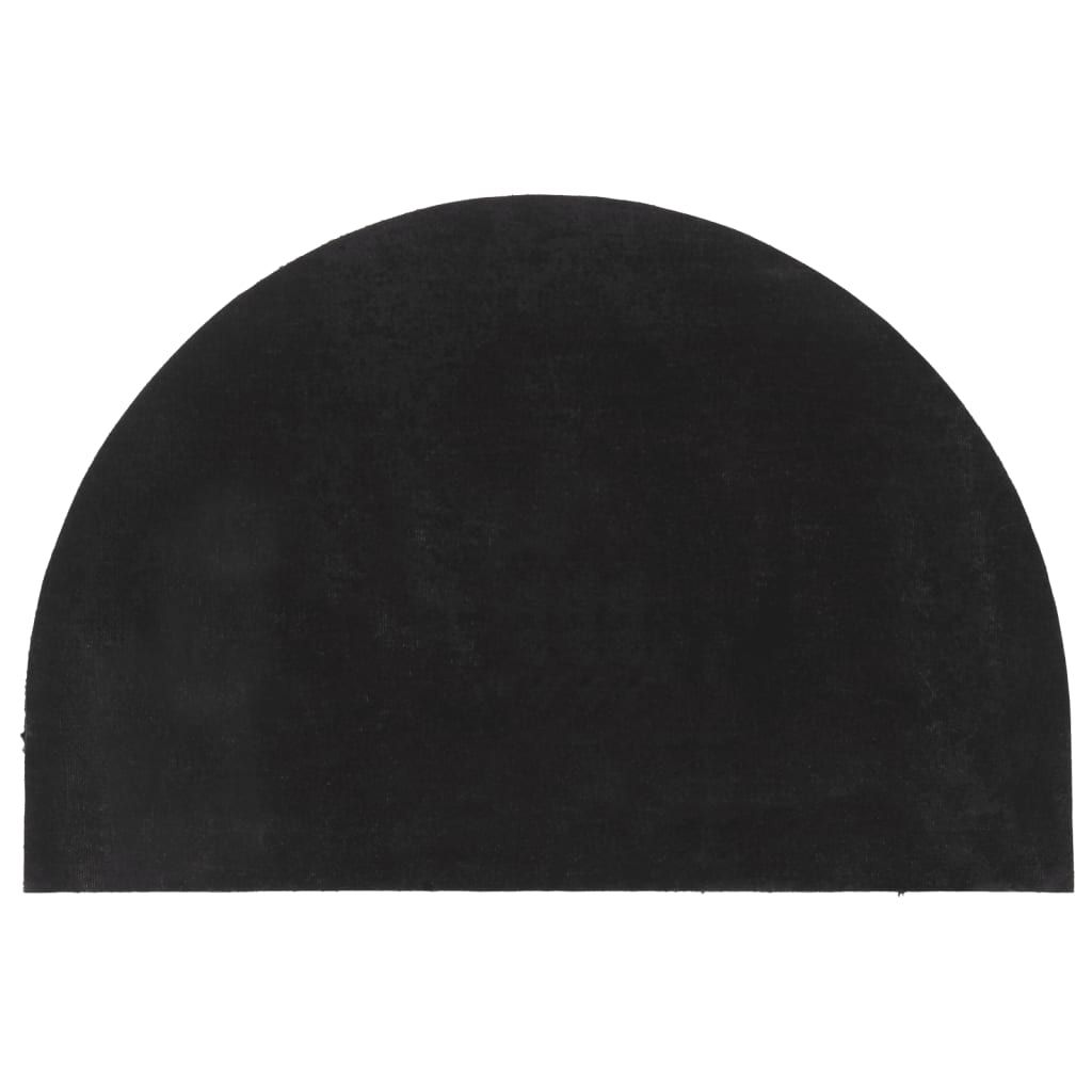 Zerbino Grigio Scuro Mezzo Rotondo 60x90 cm Fibra di Cocco vidaXL