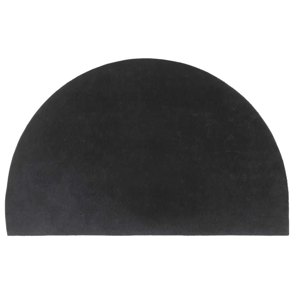 Zerbino Grigio Scuro Mezzo Rotondo 50x80 cm Fibra di Cocco vidaXL