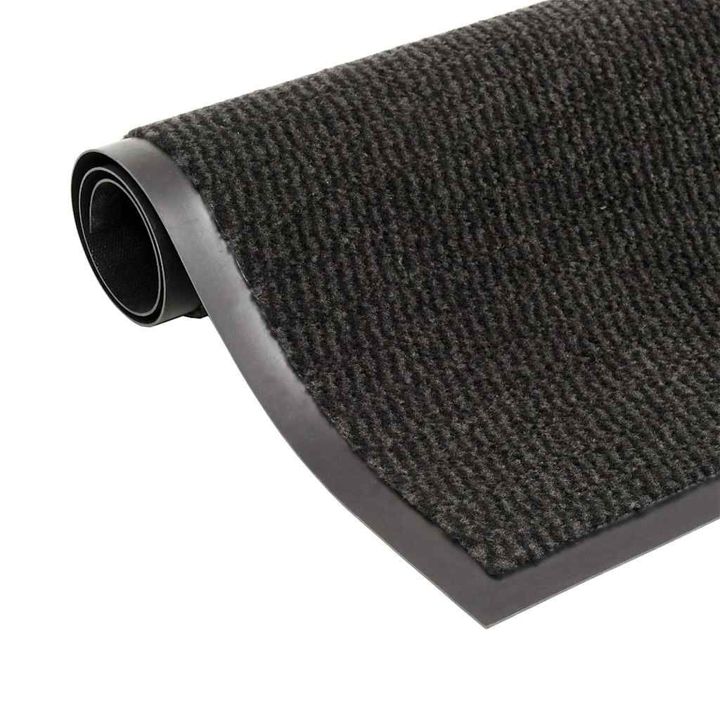 Tappeti Antipolvere 2 pz Rettangolari Trapuntati 40x60 cm Neri vidaXL