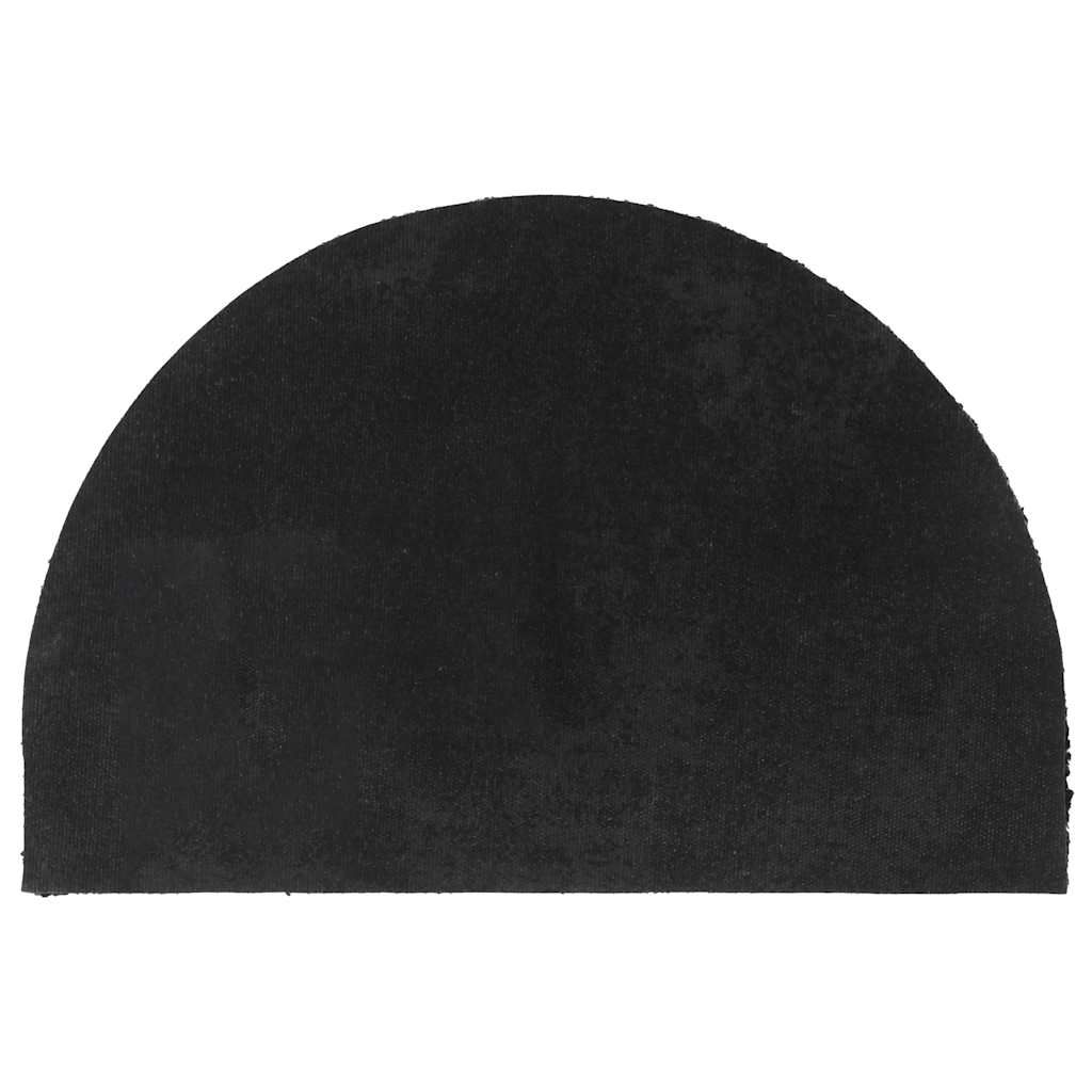 Zerbino Naturale Nero Mezzo Rotondo 40x60 cm Fibra di Cocco vidaXL