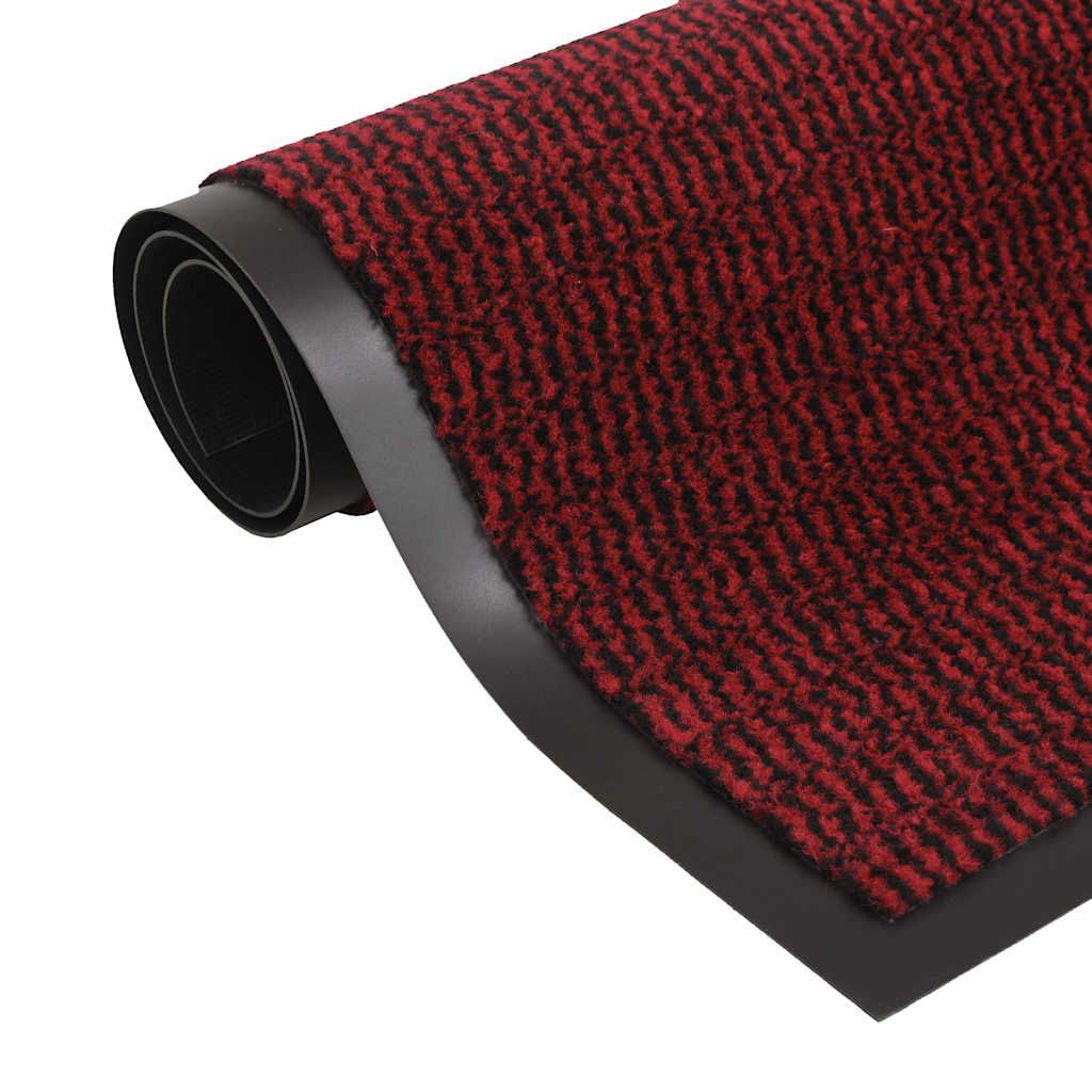 Tappeti Antipolvere 2pz Rettangolari Trapuntati 120x180cm Rossi vidaXL