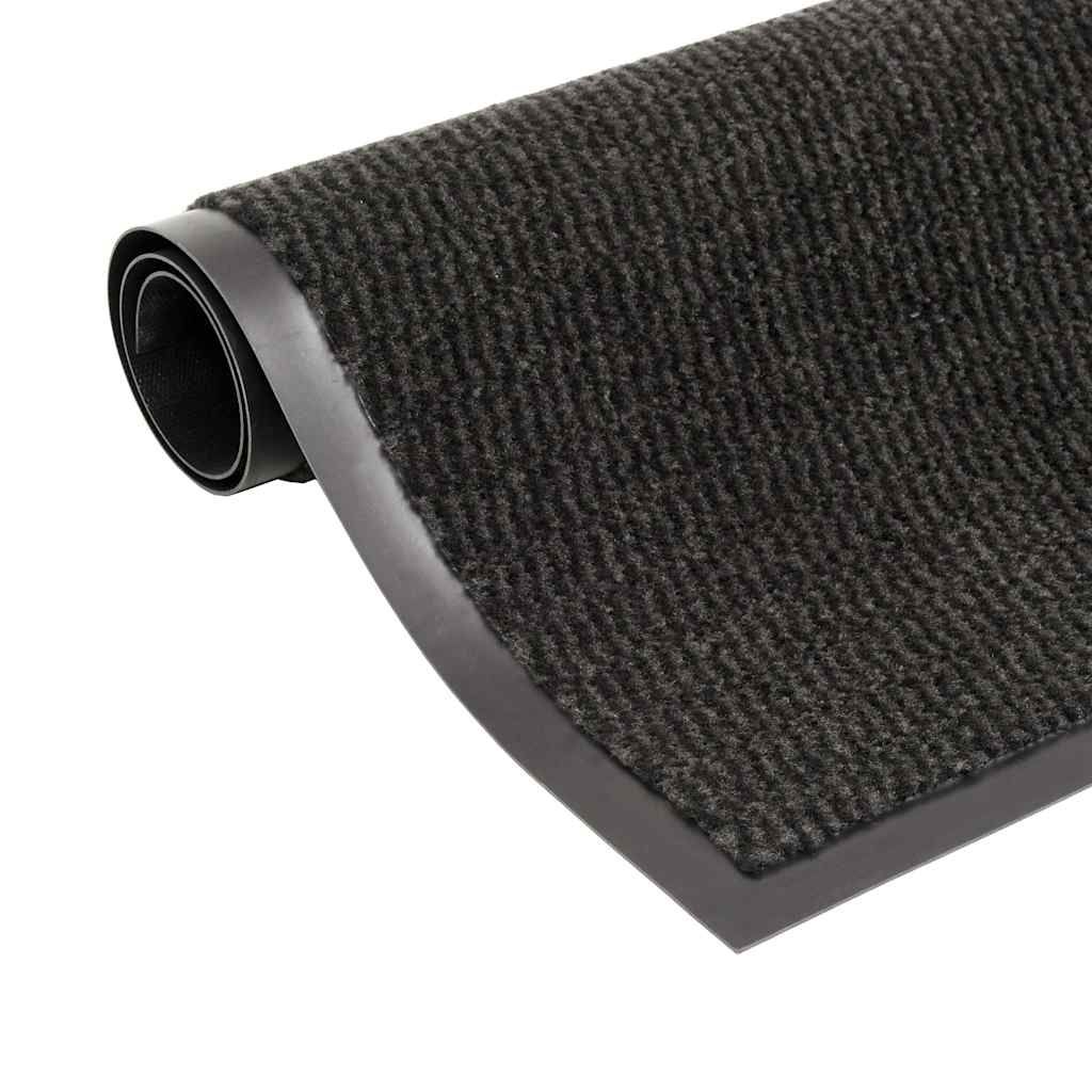 Tappeti Antipolvere 2 pz Rettangolari Trapuntati 60x90 cm Neri vidaXL