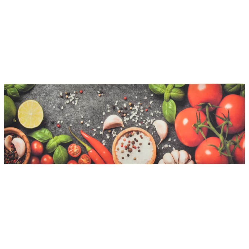 Tappeto da Cucina Lavabile Verdure 60x180 cm Velluto vidaXL