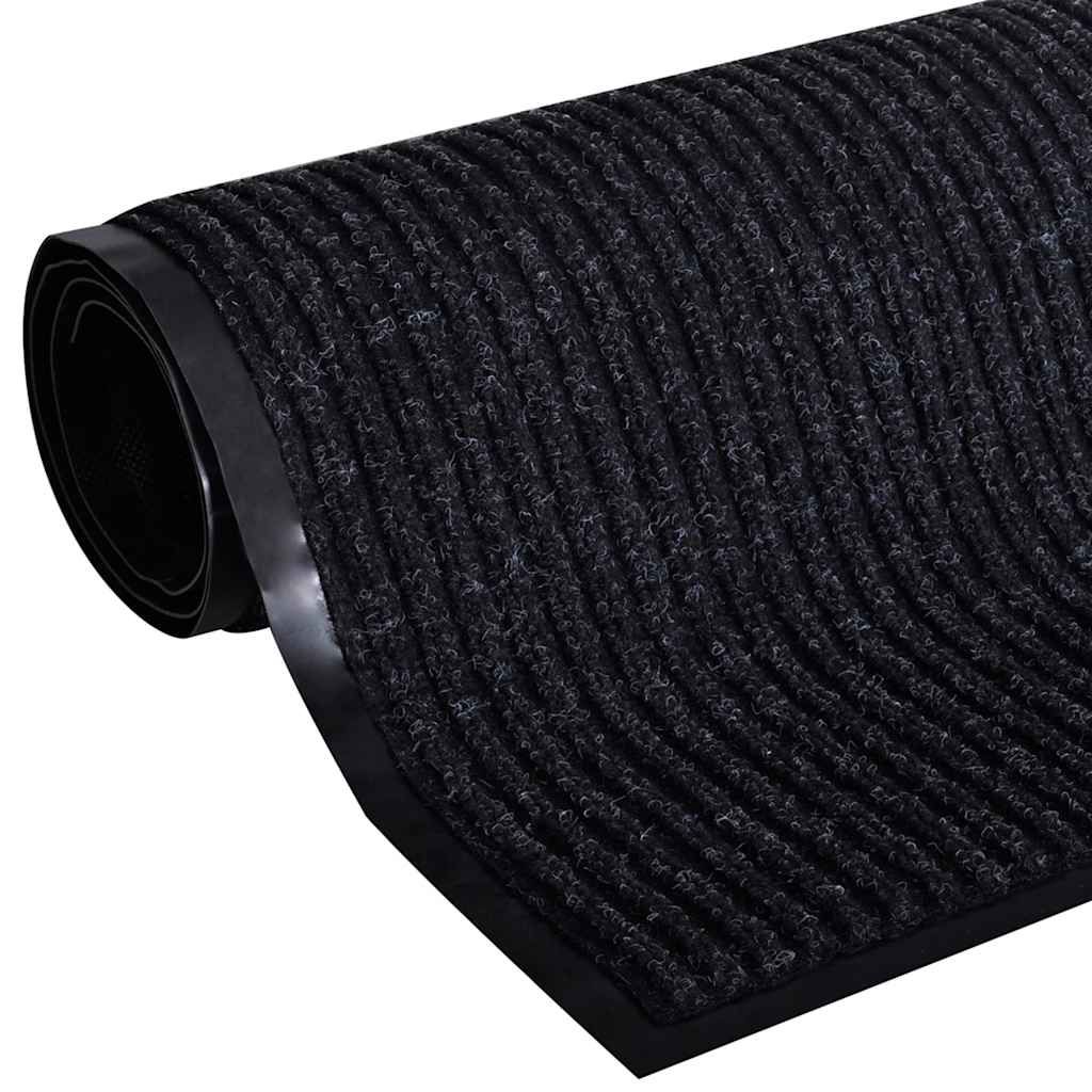 Zerbino Nero 117x220 cm in PVC vidaXL