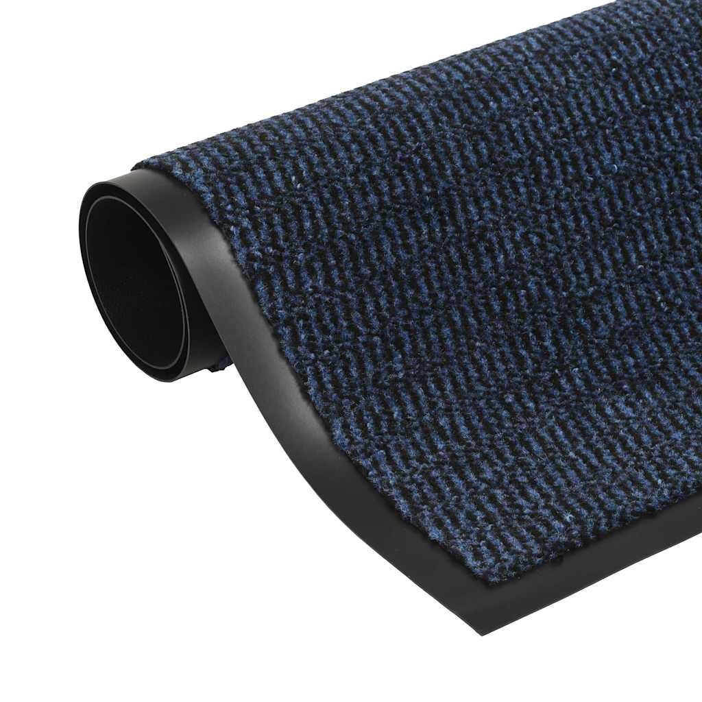 Tappeti Antipolvere 2 pz Rettangolari Trapuntati 80x120 cm Blu vidaXL