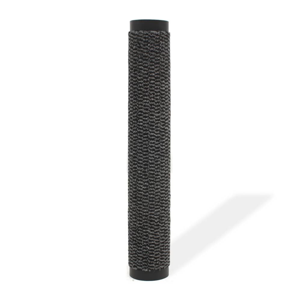 Tappeto Antipolvere Trapuntato Rettangolare 90x150cm Antracite vidaXL