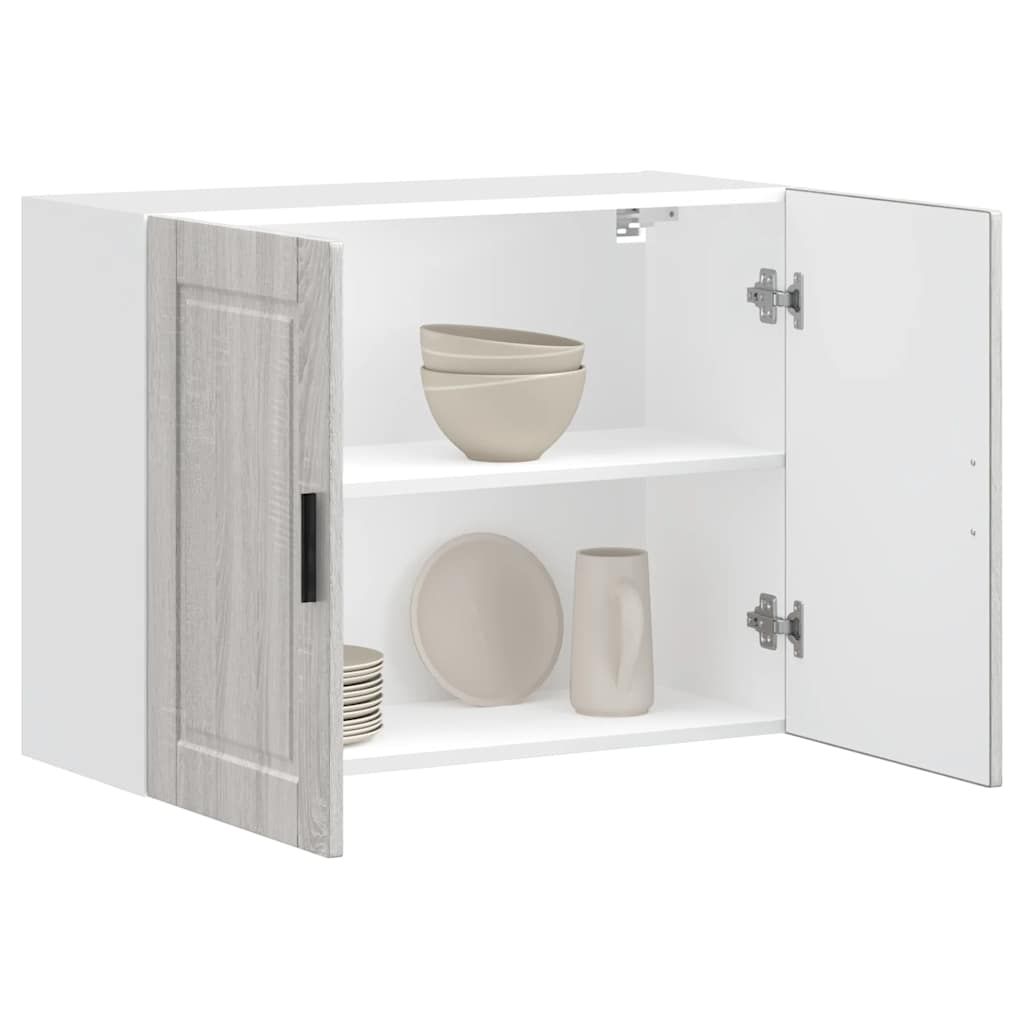 Pensile da Cucina Porto Grigio Sonoma in Legno Multistrato vidaXL