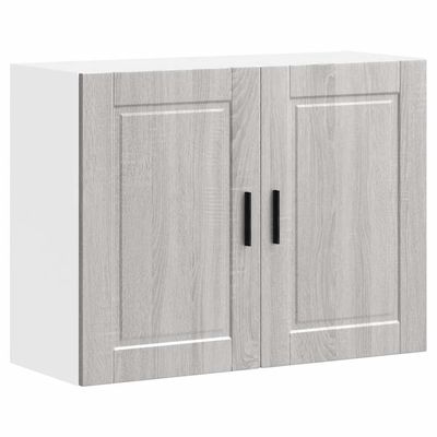 Pensile da Cucina Porto Grigio Sonoma in Legno Multistrato vidaXL