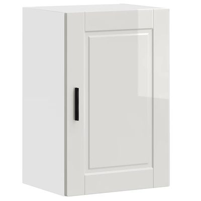 Pensile da Cucina Porto Bianco Lucido in Legno Multistrato vidaXL