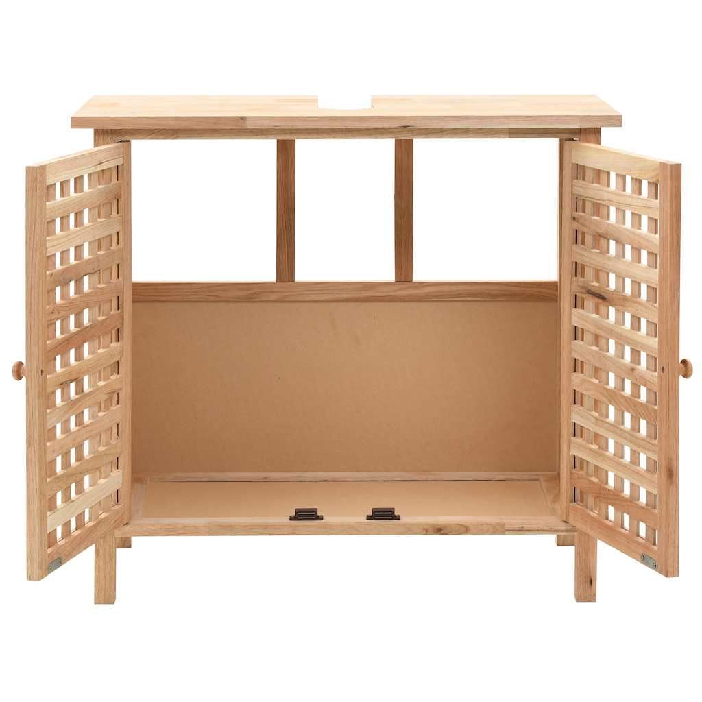 Mobile Sottolavabo in Legno Massello di Noce 66x29x61 cm vidaXL
