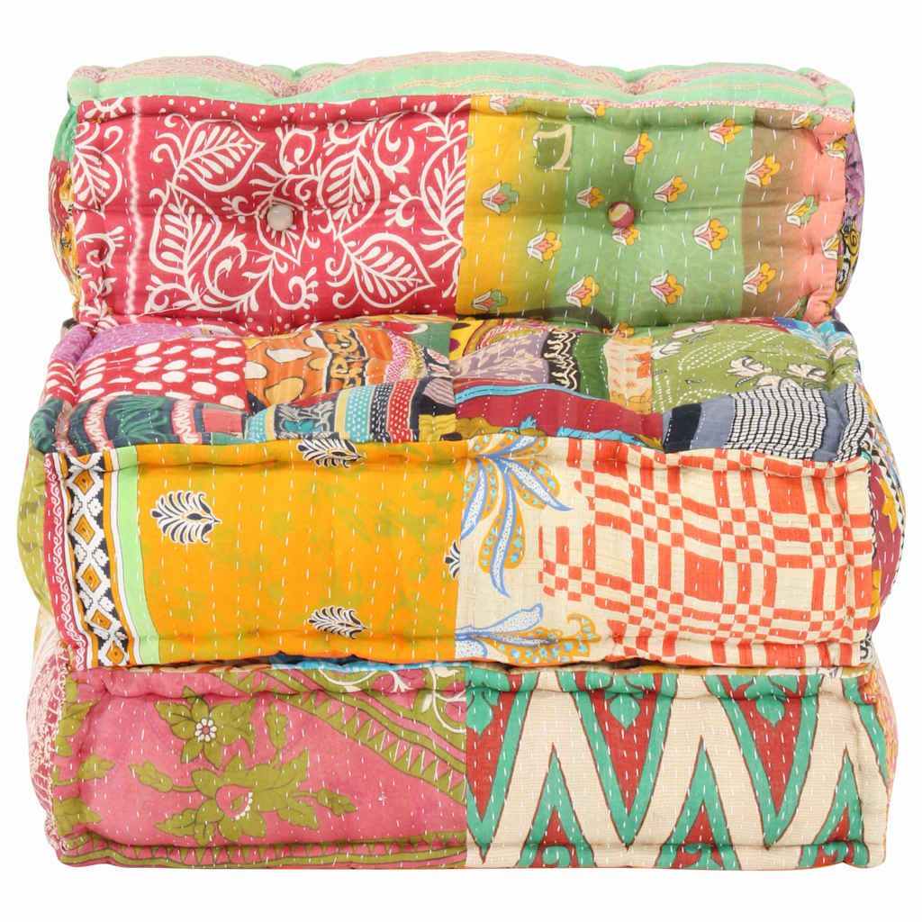 Pouf Modulare in Tessuto Patchwork vidaXL