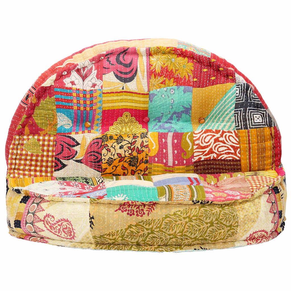 Pouf 100x20 cm in Tessuto Patchwork vidaXL
