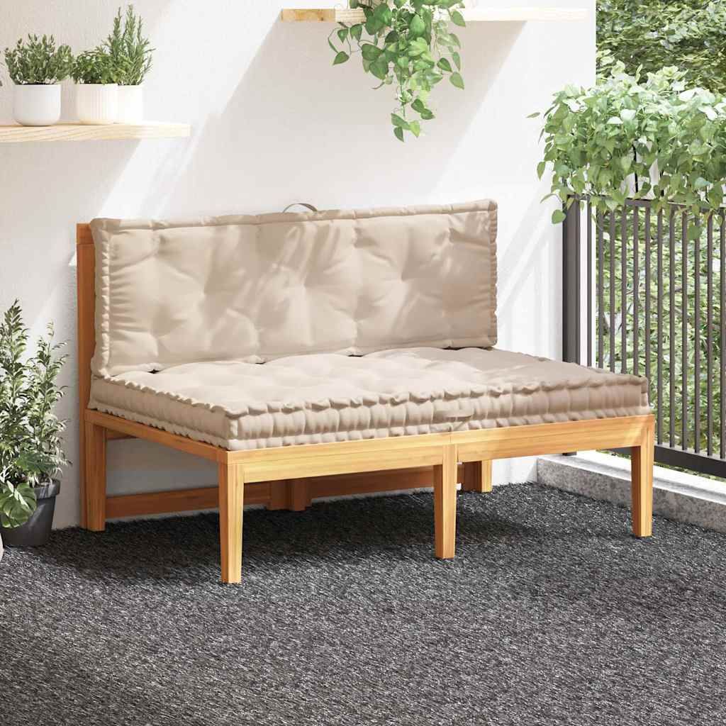 Cuscini per Pallet e Pavimento 2 pz in Cotone Beige vidaXL
