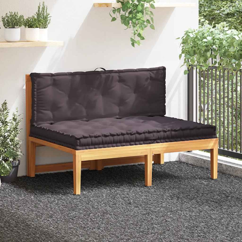Cuscini per Pallet e Pavimento 2 pz in Cotone Antracite vidaXL