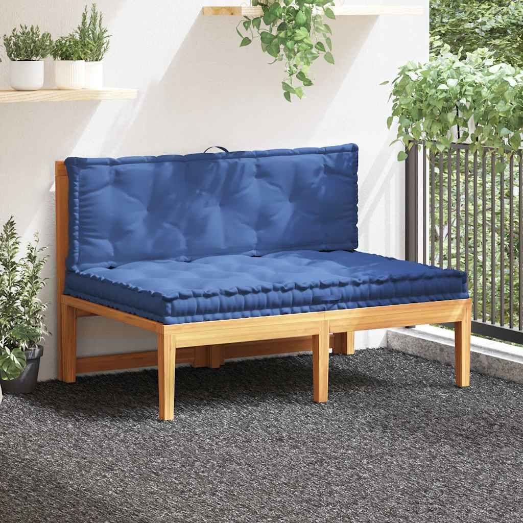 Cuscini per Pallet e Pavimento 2 pz in Cotone Blu Chiaro vidaXL