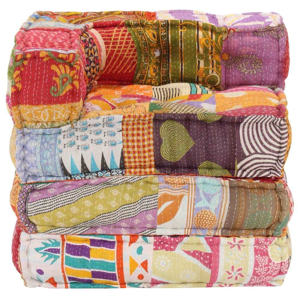 Pouf Modulare in Tessuto Patchwork vidaXL