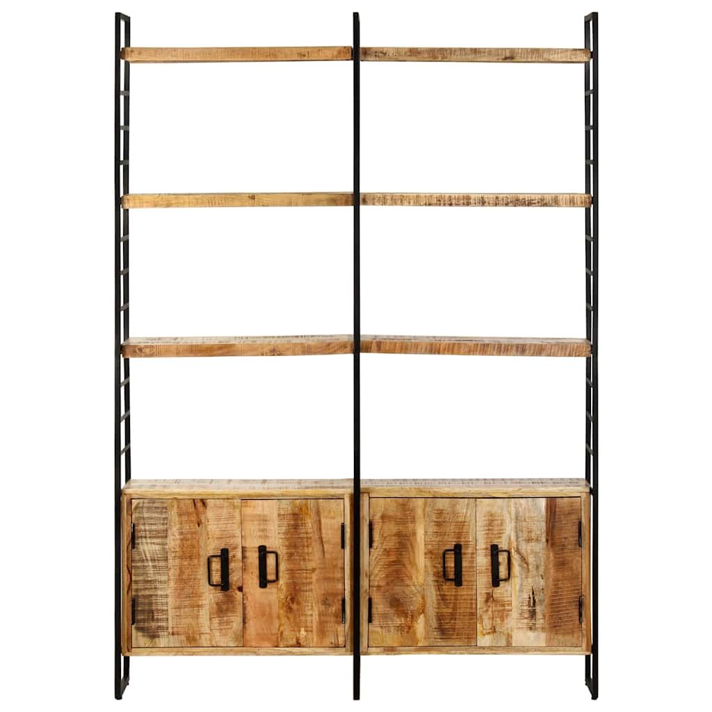 Libreria a 4 Livelli Legno di Mango Grezzo 124x30x180 cm vidaXL