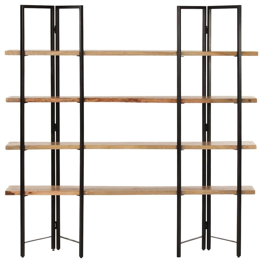 Libreria a 4 Livelli 160x35x160 cm in Legno Massello di Mango vidaXL