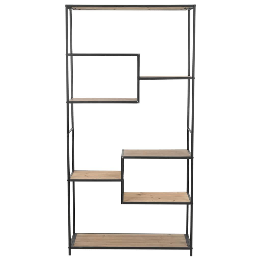 Libreria in Legno Massello di Abete e Acciaio 90,5x35x180 cm vidaXL