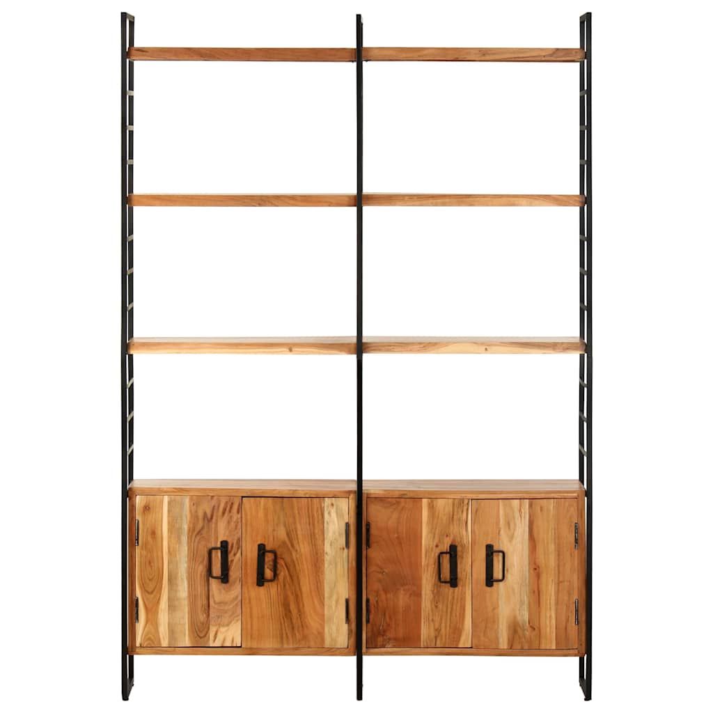 Libreria a 4 Livelli Legno Massello di Acacia 124x30x180 cm vidaXL