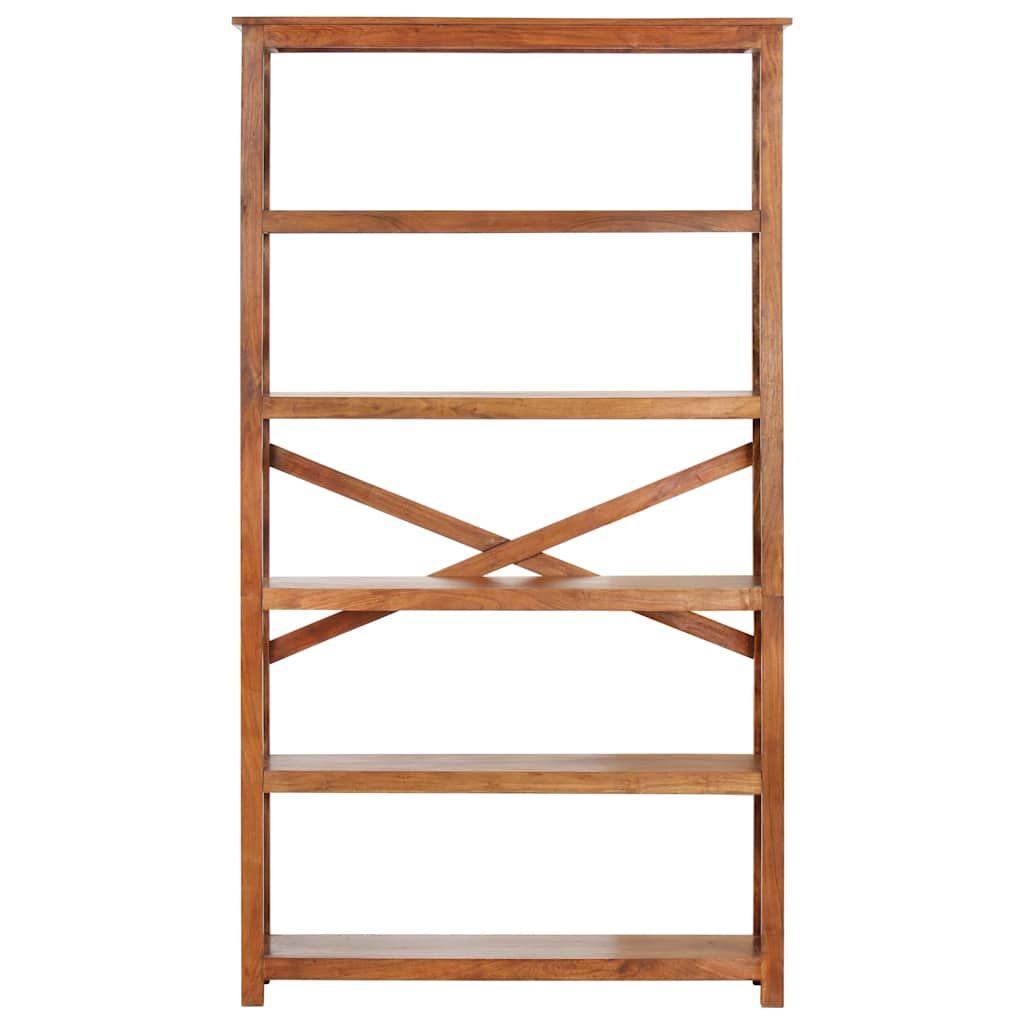 Libreria 100x30x180 cm Legno Massello Acacia Finitura Ambra vidaXL