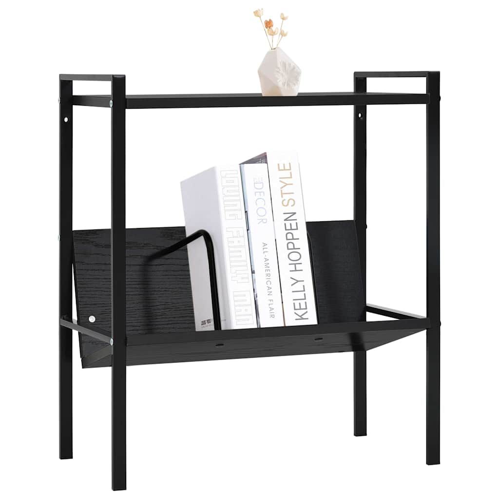 Scaffale Libri 2 Ripiani Nero 52x28x59 cm Legno Multistrato vidaXL
