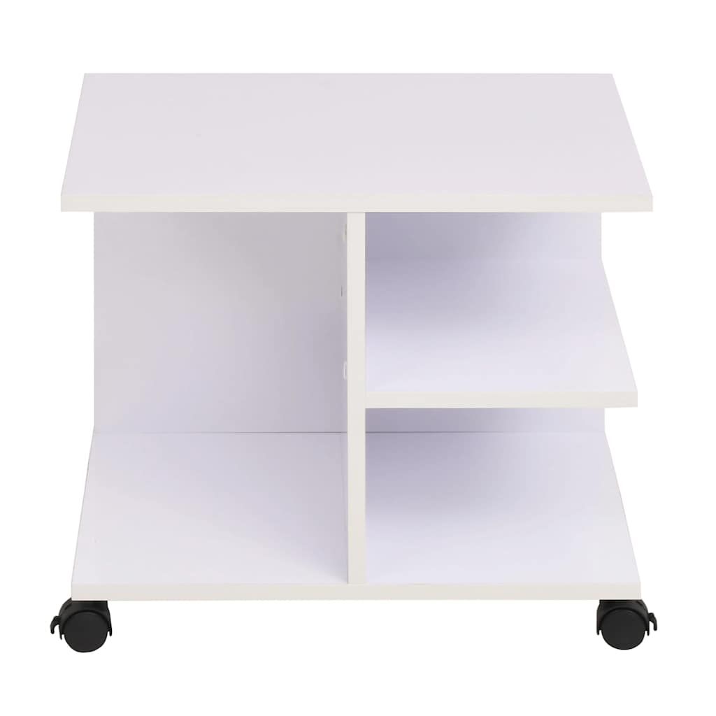 Scaffale con Ruote 50x35x42 cm Bianco vidaXL