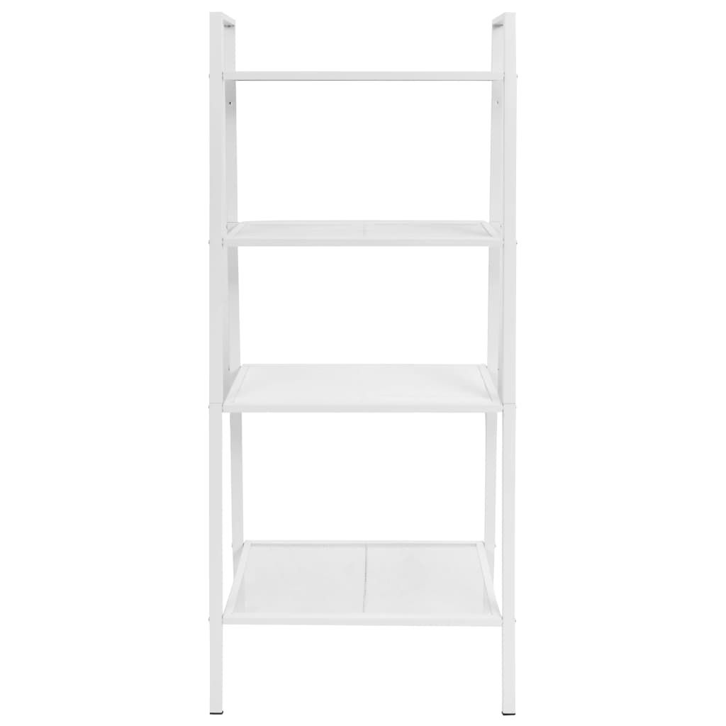 Libreria a Scala con 4 Ripiani in Metallo Bianco vidaXL