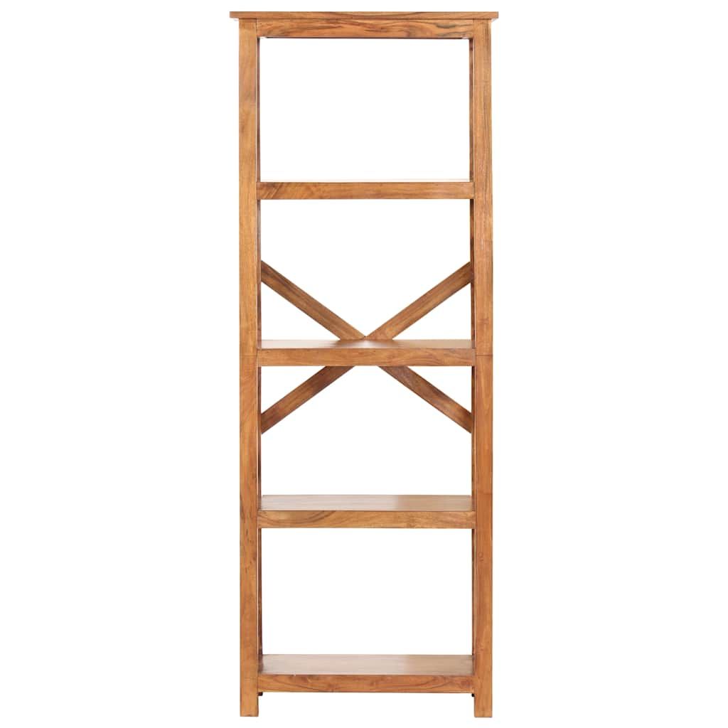 Libreria 60x30x160 cm Legno Massello Acacia Finitura Ambra vidaXL