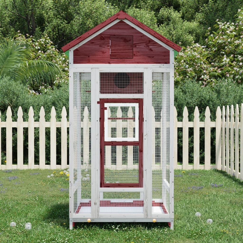 Casetta per Uccelli Moka 91,5x53x170 cm Legno Massello Pino vidaXL