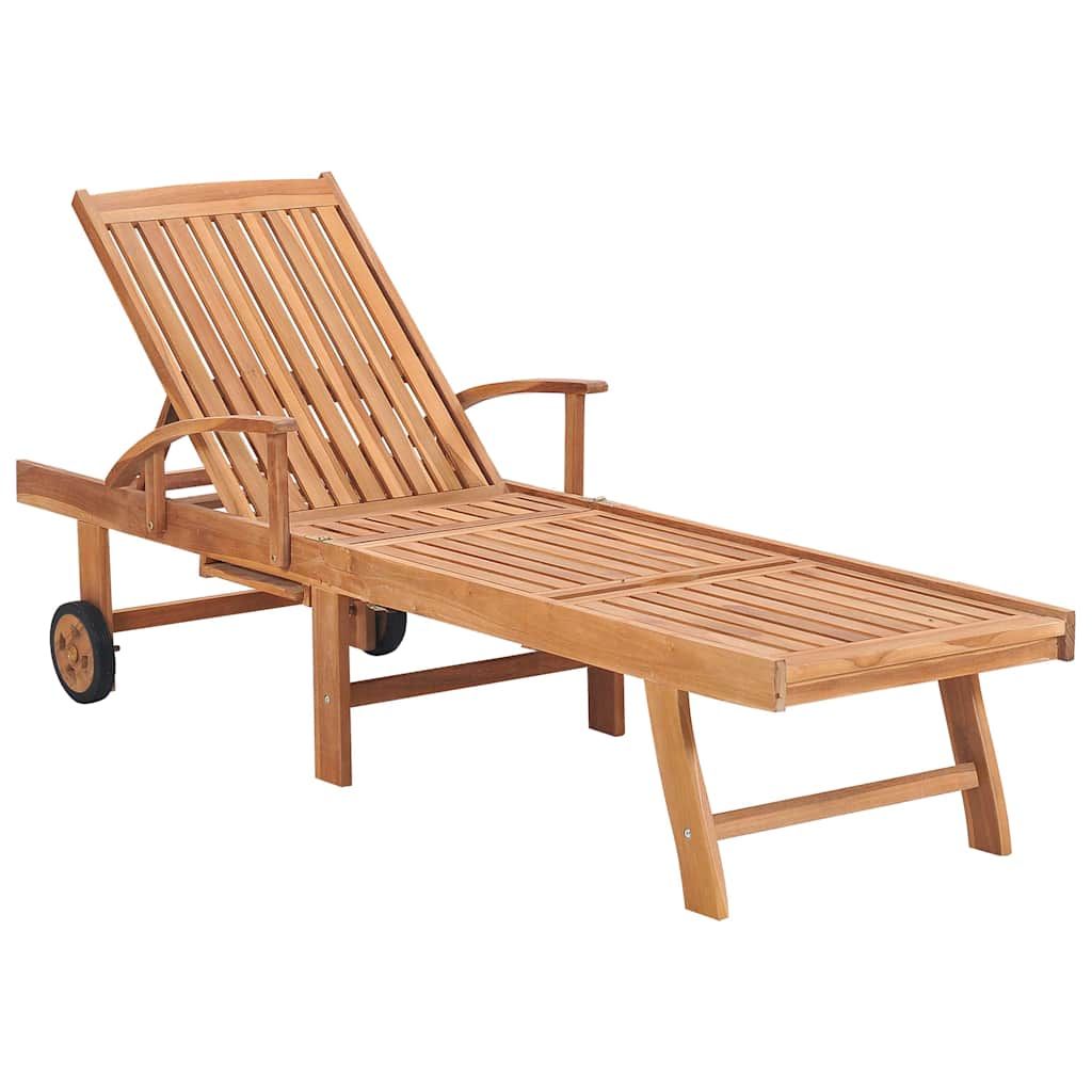 Lettini Prendisole 2 pz in Legno di Teak vidaXL