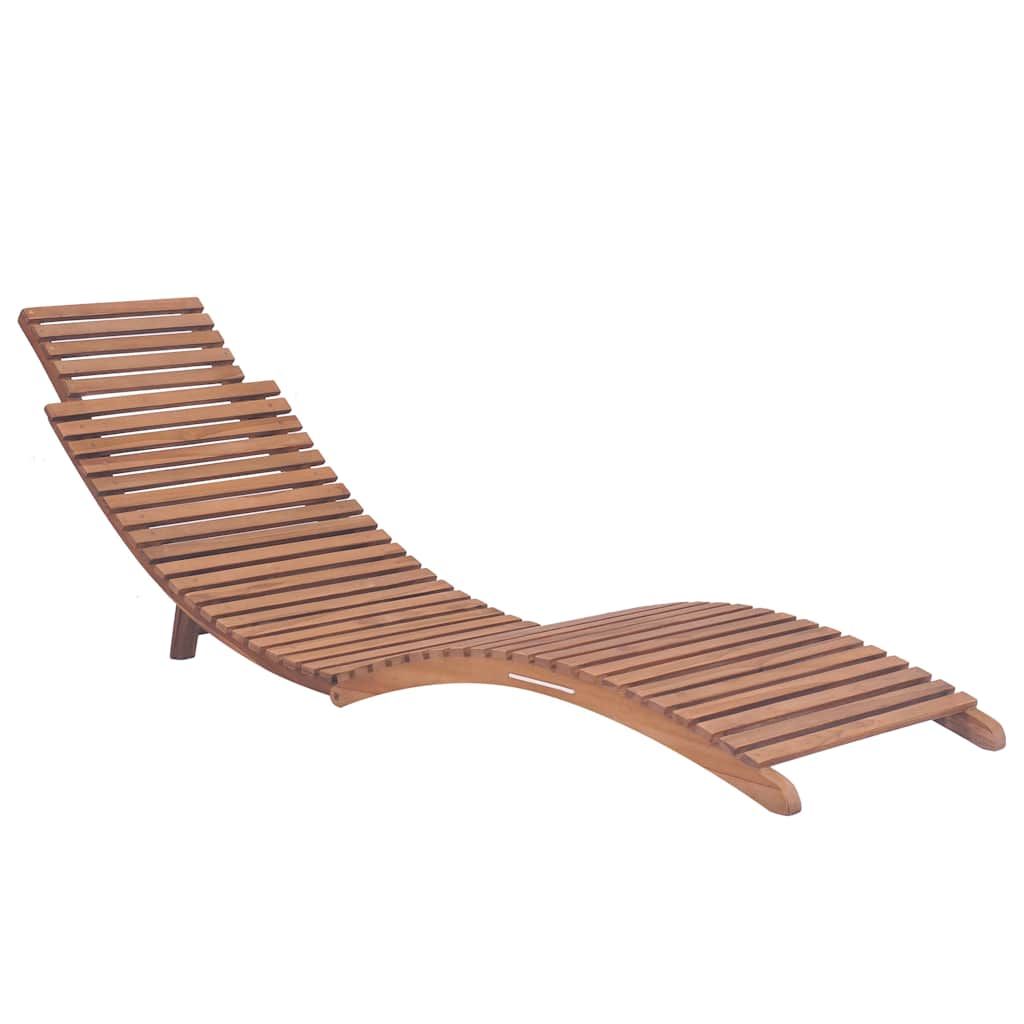 Lettini Prendisole Pieghevoli 2pz in Legno Massello di Teak vidaXL