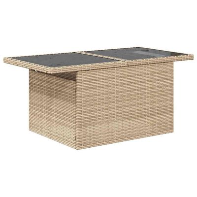 Set Divano da Giardino 9 pcs Beige Rattan in Polipropilene vidaXL