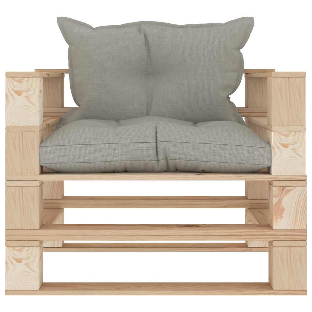 Divano da Giardino in Pallet con Cuscini Talpa in Legno vidaXL