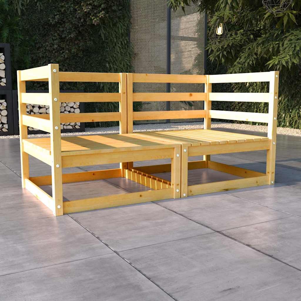 Divano da Giardino a 2 Posti in Legno Massello di Pino vidaXL