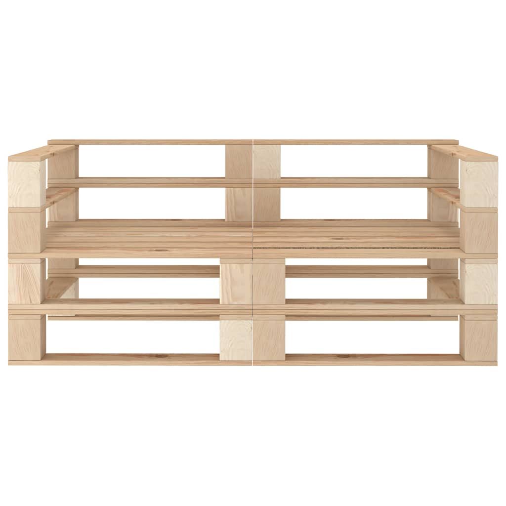 Divano da Giardino a Pallet 2 Posti in Legno vidaXL