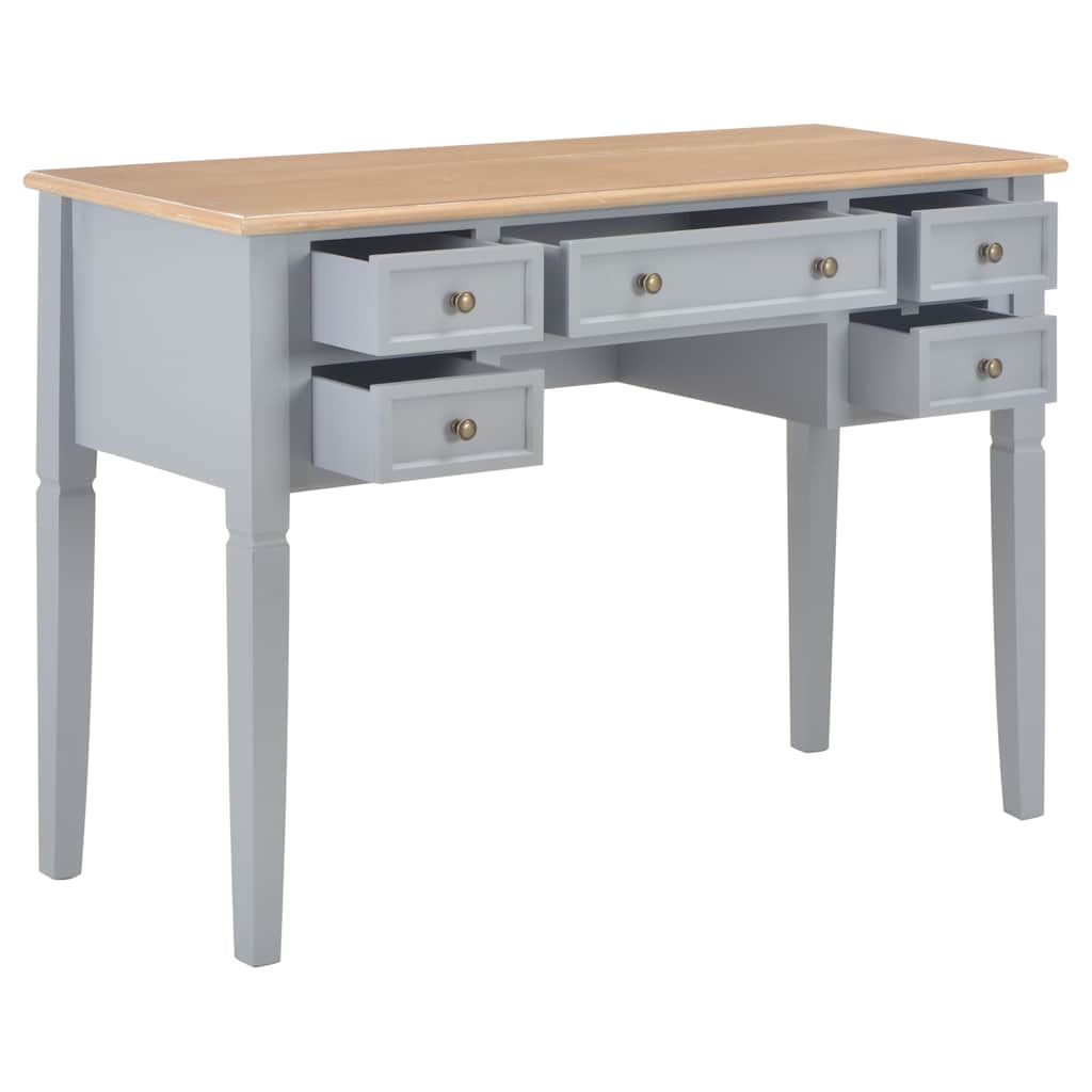 Scrivania Grigia 109,5x45x77,5 cm in Legno vidaXL