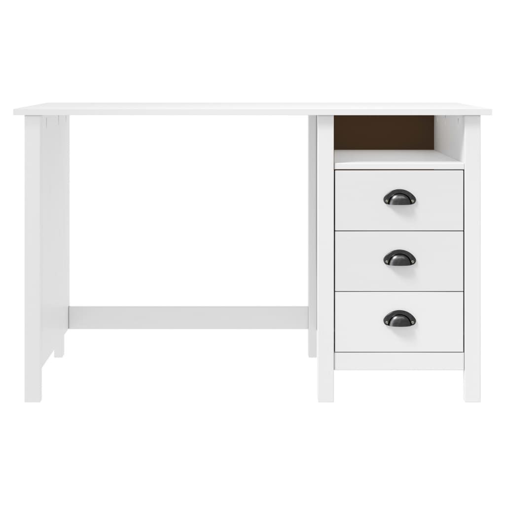 Scrivania Hill 3 Cassetti 120x50x74 cm Massello di Pino vidaXL