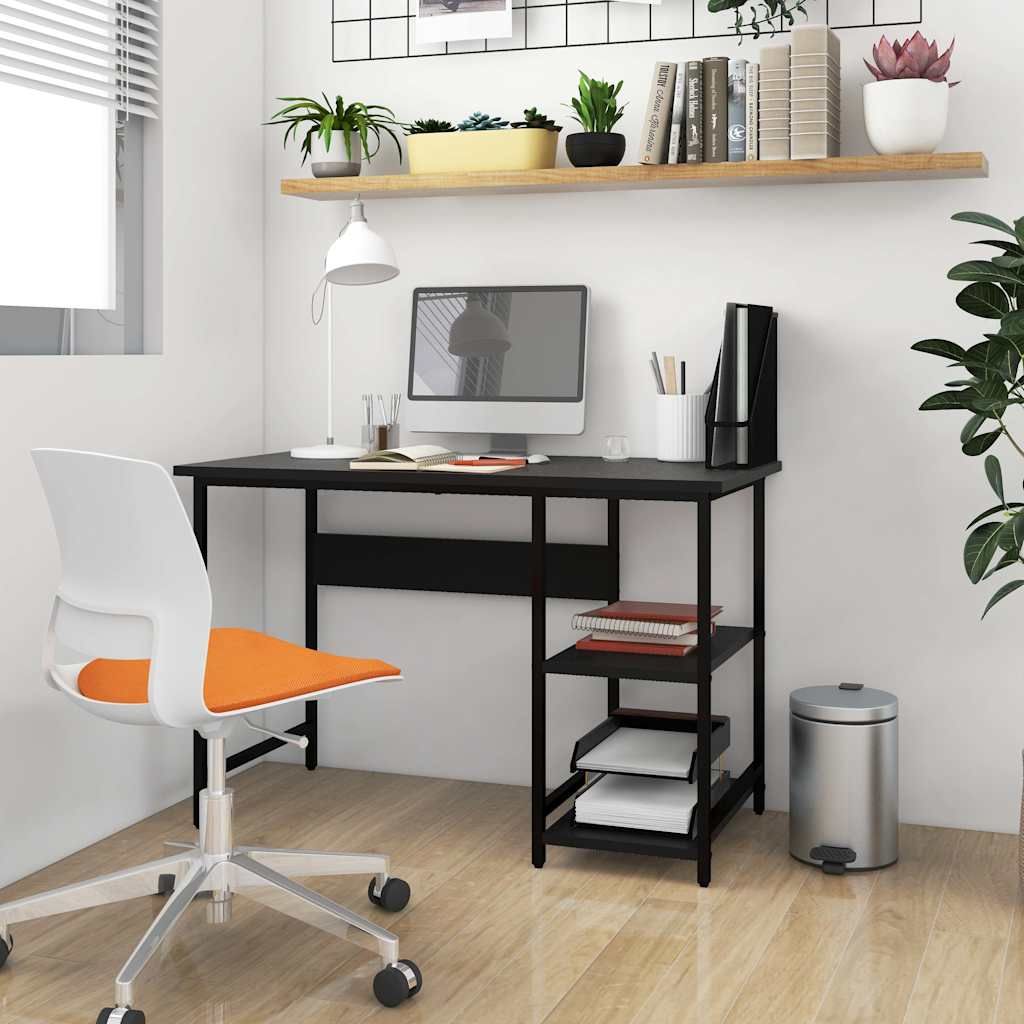 Scrivania per Computer Nera 105x50x72 cm in MDF e Metallo vidaXL