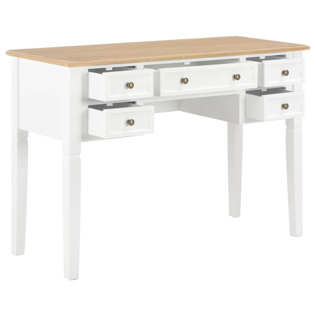Scrivania Bianca 109,5x45x77,5 cm in Legno vidaXL
