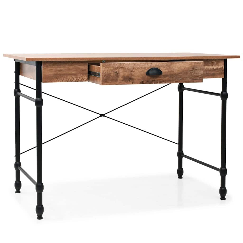 Scrivania con Cassetto 110x55x75 cm Colore Quercia vidaXL