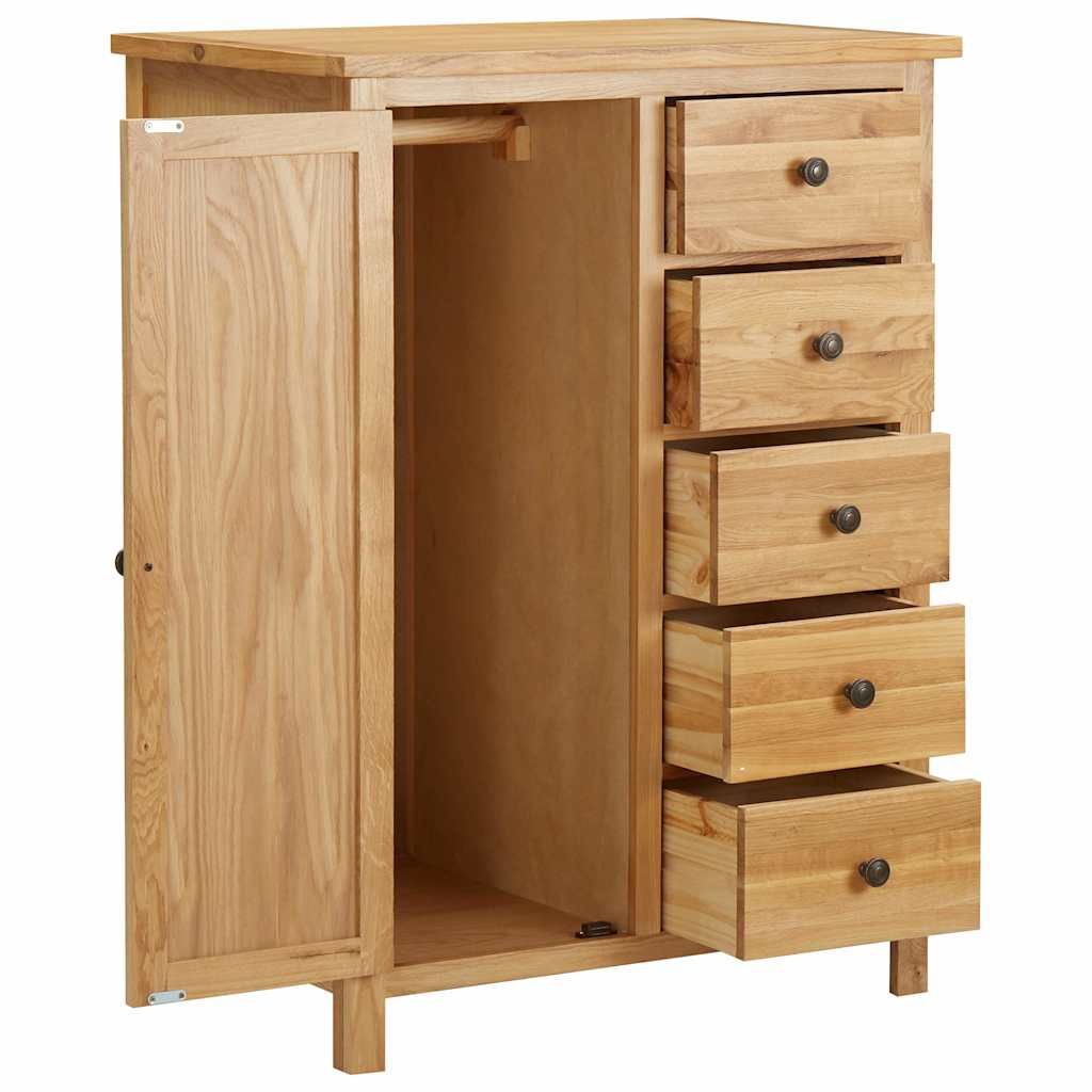 Guardaroba 76x52x105 cm in Legno Massello di Rovere vidaXL